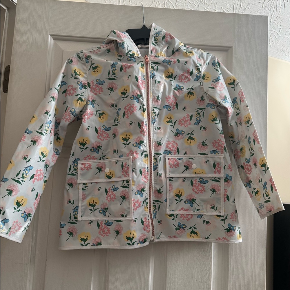 Sincerely Jules Kids Floral Raincoat - White, Pink, Yellow